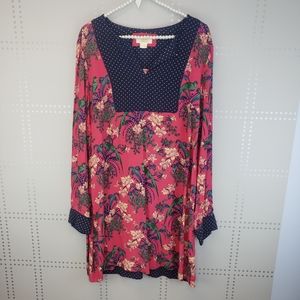 Anthropologie Meave Bird Print Tunic Dress